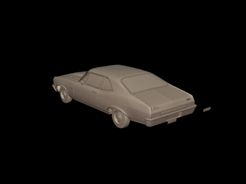 CHEVROLET NOVA SS 396 1969 3D PRINT MODEL 3D Baskı Modeli