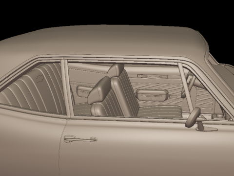 CHEVROLET NOVA SS 396 1969 3D PRINT MODEL 3D Baskı Modeli