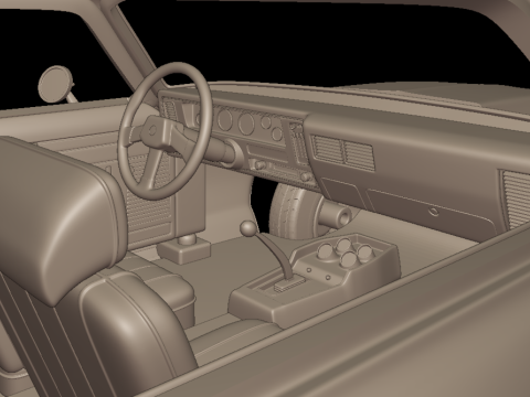 CHEVROLET NOVA SS 396 1969 3D PRINT MODEL 3D Baskı Modeli
