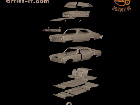 CHEVROLET NOVA SS 396 1969 3D PRINT MODEL 3D Print Model