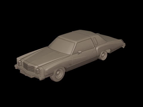 CHEVROLET MONTE CARLO 1976 3D PRINT MODEL 3D Print Model