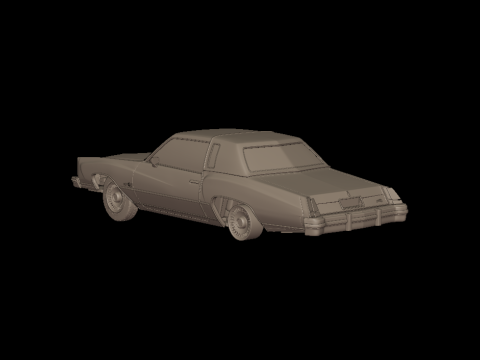 CHEVROLET MONTE CARLO 1976 3D PRINT MODEL Modello di stampa 3D