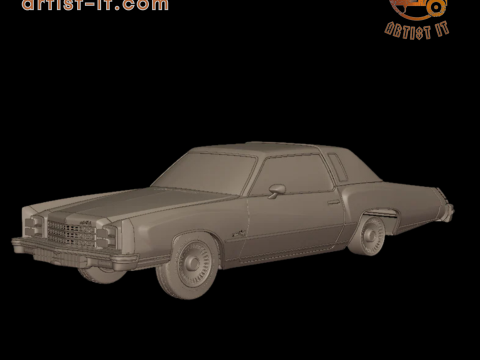 CHEVROLET MONTE CARLO 1976 MOD&Egrave;LE D'IMPRESSION 3D Modèles 3D en vedette