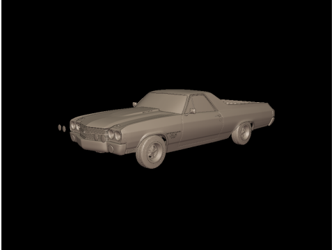 CHEVROLET 1970 El Camino ss 3D PRINT MODEL 3D Print Model