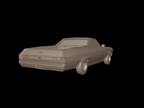 CHEVROLET 1970 El Camino ss 3D PRINT MODEL 3D printmodel