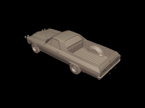 CHEVROLET 1970 El Camino ss 3D PRINT MODEL 3D printmodel