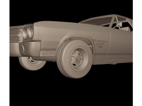CHEVROLET 1970 El Camino ss 3D PRINT MODEL 3D printmodel