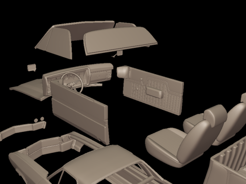 CHEVROLET 1970 El Camino ss 3D PRINT MODEL 3D printmodel
