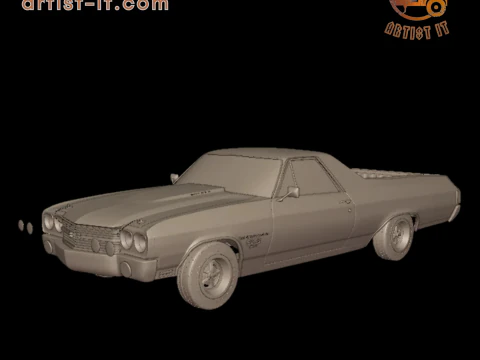 CHEVROLET 1970 El Camino ss 3D PRINT MODEL 3D Print Model