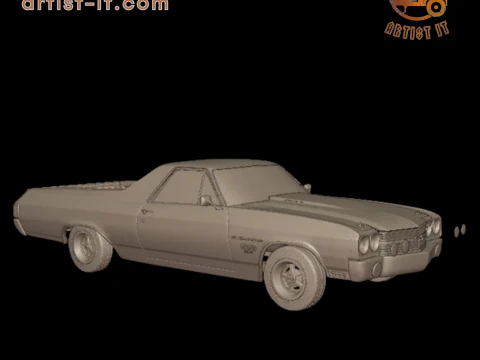 CHEVROLET 1970 El Camino ss 3D PRINT MODEL 3D Print Model