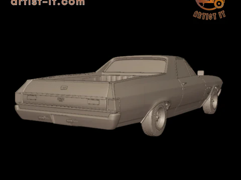 CHEVROLET 1970 El Camino ss 3D PRINT MODEL 3D Print Model