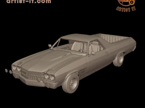 CHEVROLET 1970 El Camino ss 3D PRINT MODEL 3D Print Model