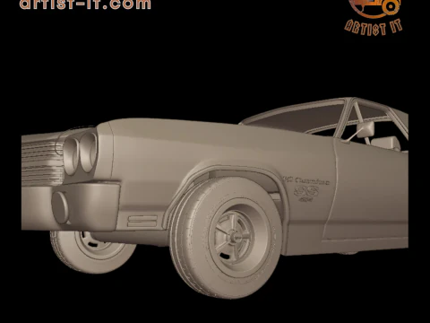 CHEVROLET 1970 El Camino ss 3D PRINT MODEL 3D Print Model