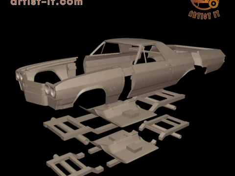 CHEVROLET 1970 El Camino ss 3D PRINT MODEL 3D Print Model
