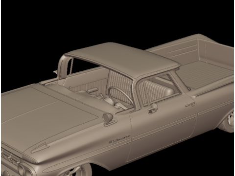 CHEVROLET ELCAMINO 1959 MODELLO STAMPA 3D Modello di stampa 3D