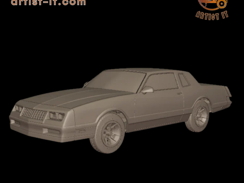 Chevrolet monte carlo ss 1986 MOD&Egrave;LE D'IMPRESSION 3D Modèles 3D en vedette