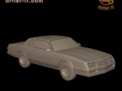 Chevrolet monte carlo ss 1986 3D PRINT MODEL 3D Print Model