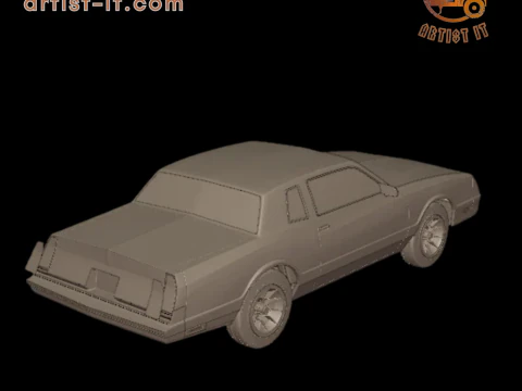 Chevrolet monte carlo ss 1986 3D PRINT MODEL 3D Print Model
