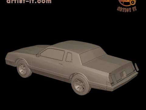 Chevrolet monte carlo ss 1986 3D PRINT MODEL 3D Print Model