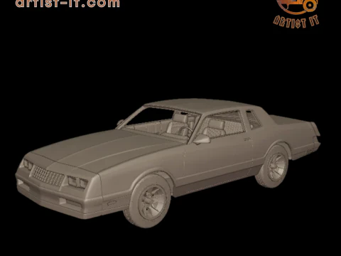Chevrolet monte carlo ss 1986 3D PRINT MODEL 3D Print Model
