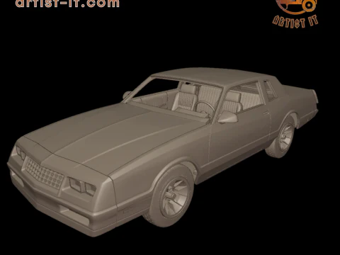 Chevrolet monte carlo ss 1986 3D PRINT MODEL 3D Print Model