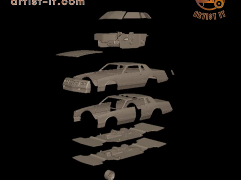 Chevrolet monte carlo ss 1986 3D PRINT MODEL 3D Print Model