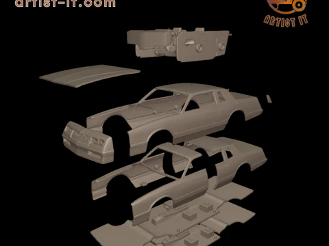 Chevrolet monte carlo ss 1986 3D PRINT MODEL 3D Print Model
