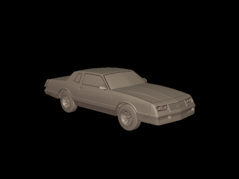 Chevrolet monte carlo ss 1986 3D PRINT MODEL Modello di stampa 3D