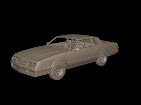 Chevrolet monte carlo ss 1986 3D PRINT MODEL Modello di stampa 3D