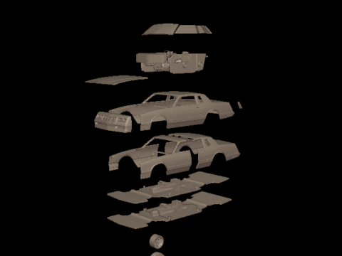 Chevrolet monte carlo ss 1986 3D PRINT MODEL Modello di stampa 3D