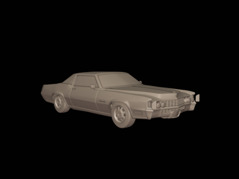 1968 cadillac fleetwood eldorado coupe 3D PRINT MODEL 3D Baskı Modeli