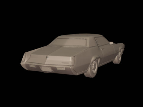 1968 cadillac fleetwood eldorado coupe 3D PRINT MODEL 3D Baskı Modeli