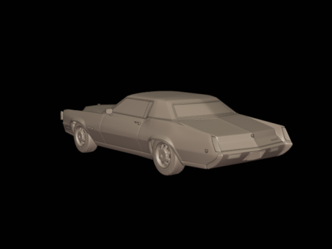 1968 cadillac fleetwood eldorado coupe 3D PRINT MODEL 3D Baskı Modeli
