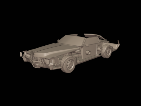 1968 cadillac fleetwood eldorado coupe 3D PRINT MODEL 3D Baskı Modeli