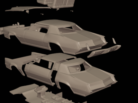 1968 cadillac fleetwood eldorado coupe 3D PRINT MODEL 3D Baskı Modeli