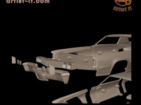 1968 cadillac fleetwood eldorado coupe 3D PRINT MODEL 3D Print Model