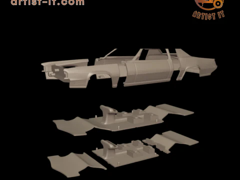 1968 cadillac fleetwood eldorado coupe 3D PRINT MODEL 3D Print Model