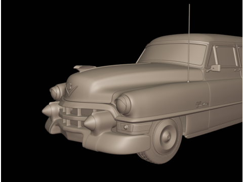 Cadillac 75 Fleetwood Limousine 1953 3D PRINT MODEL Modello di stampa 3D