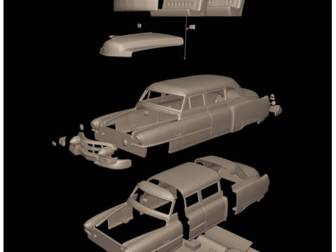 Cadillac 75 Fleetwood Limousine 1953 3D PRINT MODEL Modello di stampa 3D