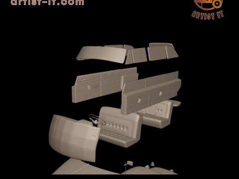 캐딜락 75 플릿우드 리무진 1953 3D 프린트 모델 3D 프린트 모델