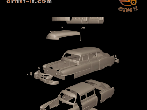 캐딜락 75 플릿우드 리무진 1953 3D 프린트 모델 3D 프린트 모델