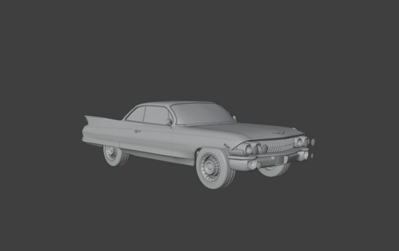 Cadillac coupe de ville 1961 3d print model Modello di stampa 3D .c4d .max .obj .3ds .fbx .stl .blend