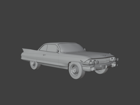 Cadillac coupe de ville 1961 3d print model 3D 打印模型
