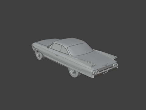 Cadillac coupe de ville 1961 3d print model Modello di stampa 3D