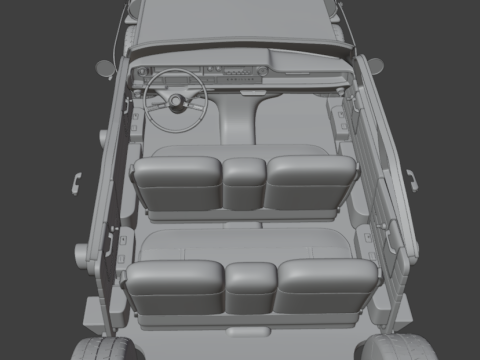 Cadillac coupe de ville 1961 3d print model Modello di stampa 3D