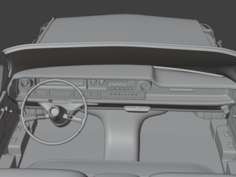 Cadillac coupe de ville 1961 3d print model Modello di stampa 3D