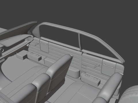 Cadillac coupe de ville 1961 3d print model Modello di stampa 3D