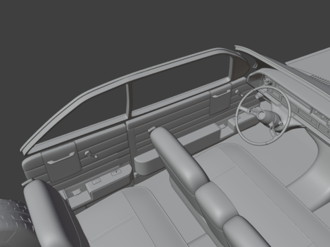 Cadillac coupe de ville 1961 3d print model Modello di stampa 3D