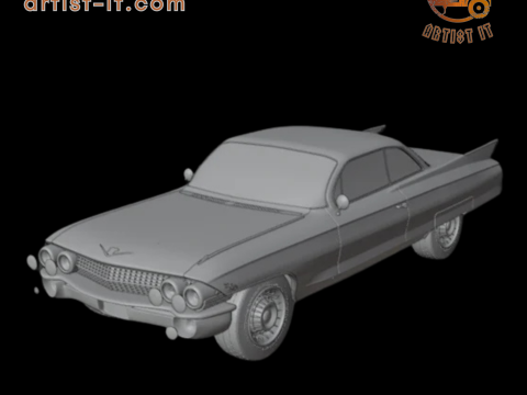 3д модель Кадиллак купе де Виль 1961 года выпуска 3D Принт Модель