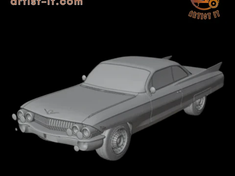 कैडिलैक कूप डे विले 1961 3डी प्रिंट मॉडल 3D प्रिंट मॉडल